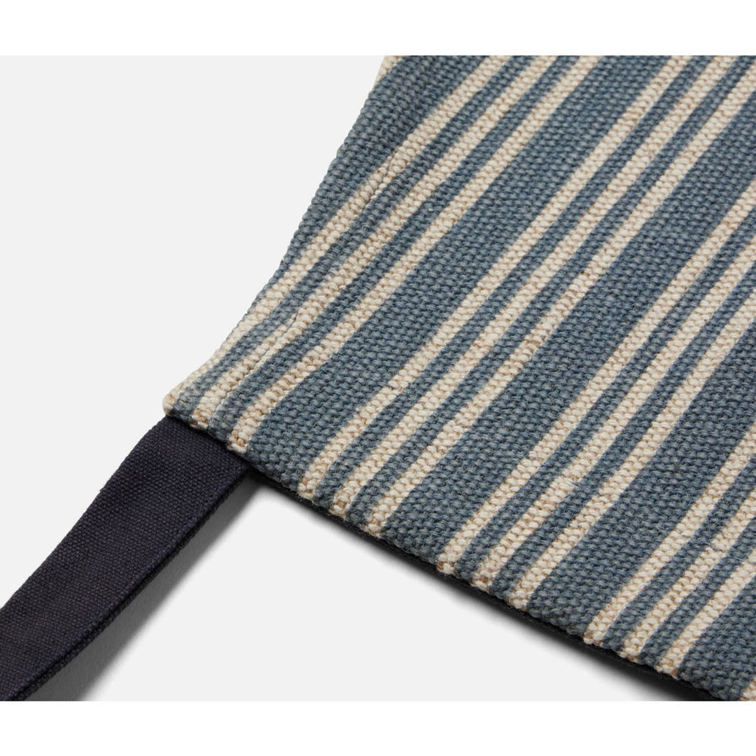 Bennett Light Blue Striped Cotton Jute Apron Adult Size