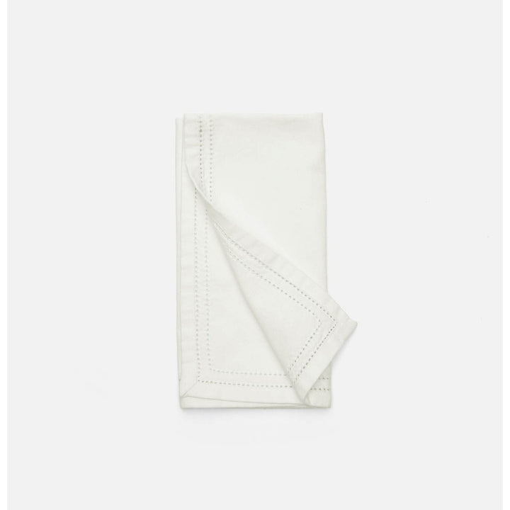 Betty Ivory Double Eyelet Napkin Cotton Canvas 20X20 Pack/4