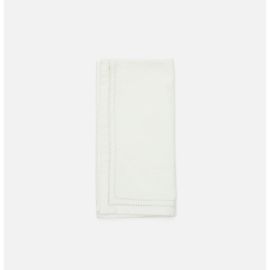 Betty Ivory Double Eyelet Napkin Cotton Canvas 20X20 Pack/4