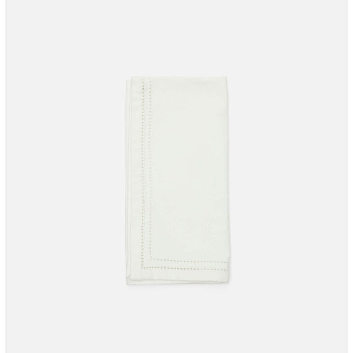 Betty Ivory Double Eyelet Napkin Cotton Canvas 20X20 Pack/4