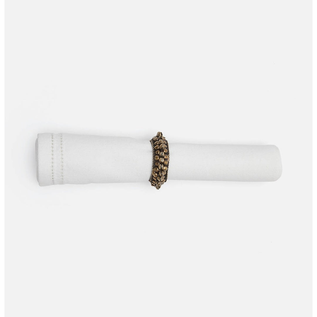 Betty Ivory Double Eyelet Napkin Cotton Canvas 20X20 Pack/4