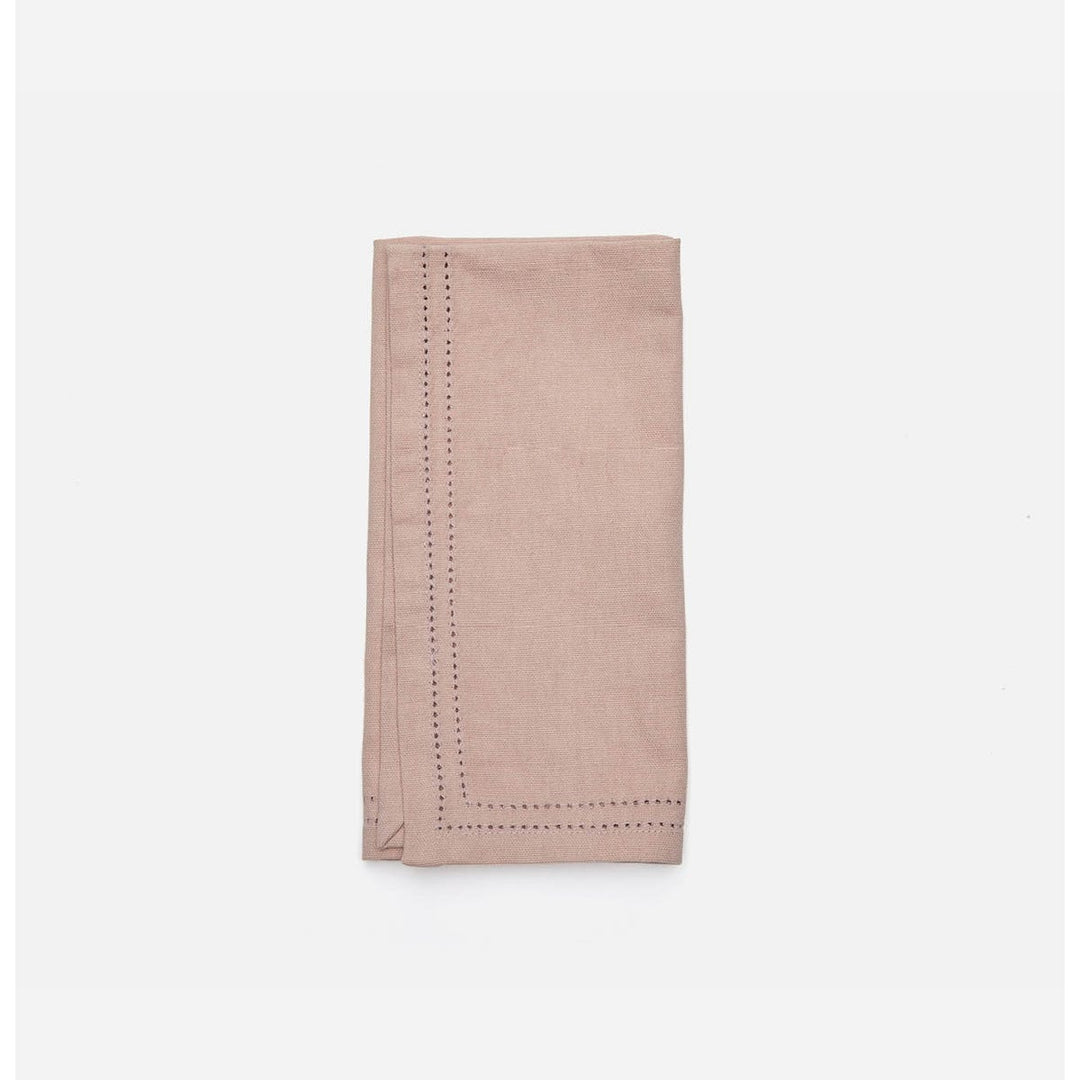 Betty Dusty Rose Double Eyelet Napkin Cotton Canvas 20X20 Pack/4