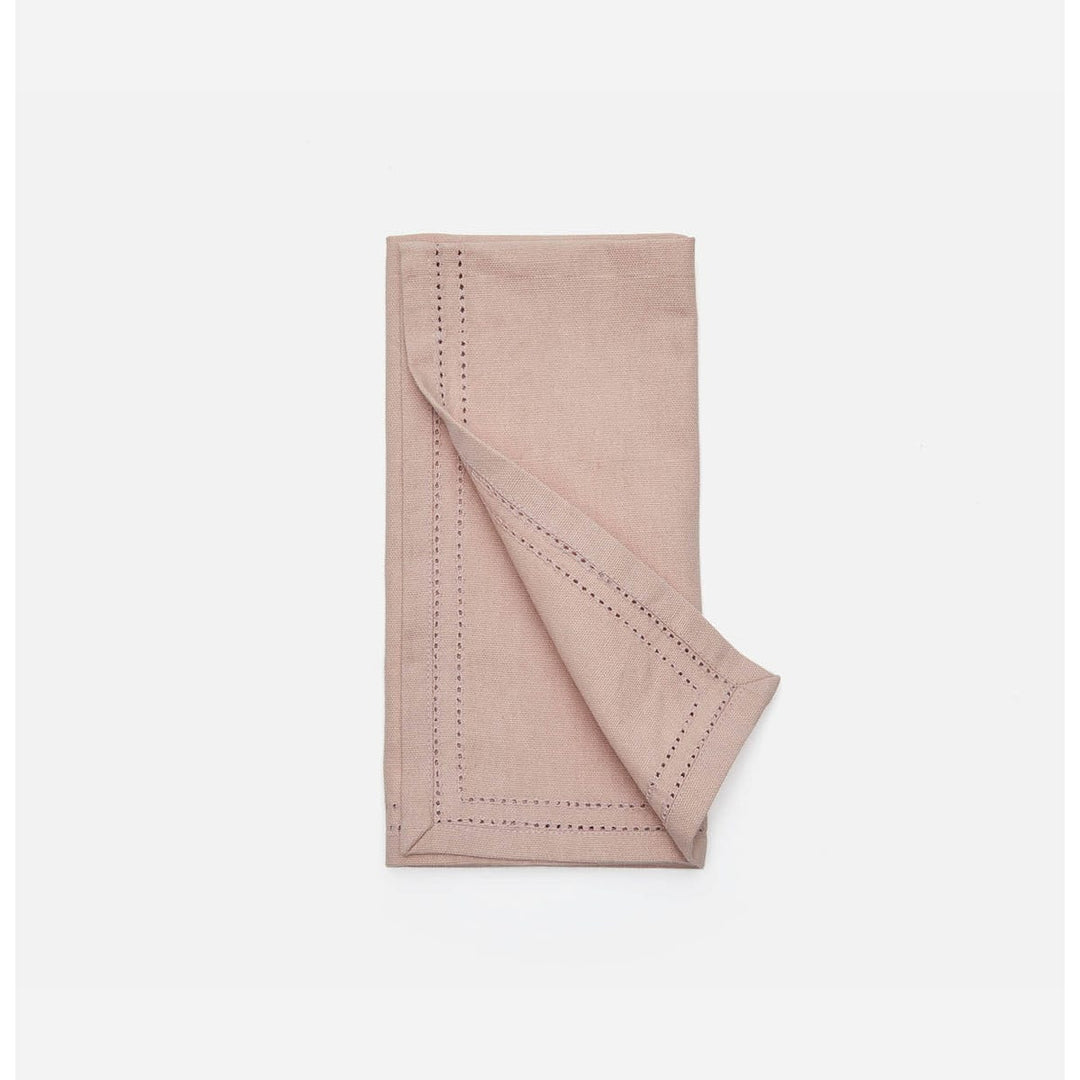 Betty Dusty Rose Double Eyelet Napkin Cotton Canvas 20X20 Pack/4