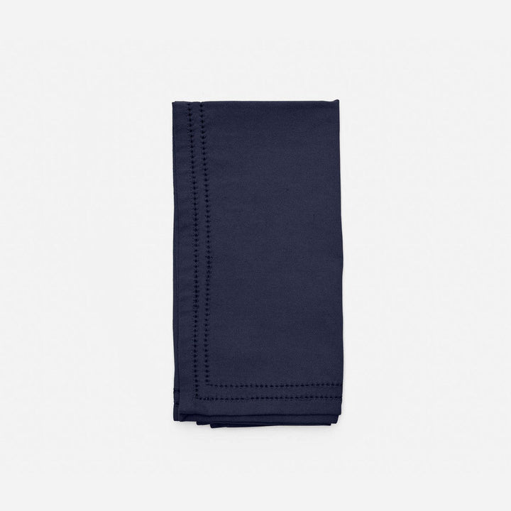 Betty Navy Double Eyelet Napkin Cotton Canvas 20X20 Pack/4