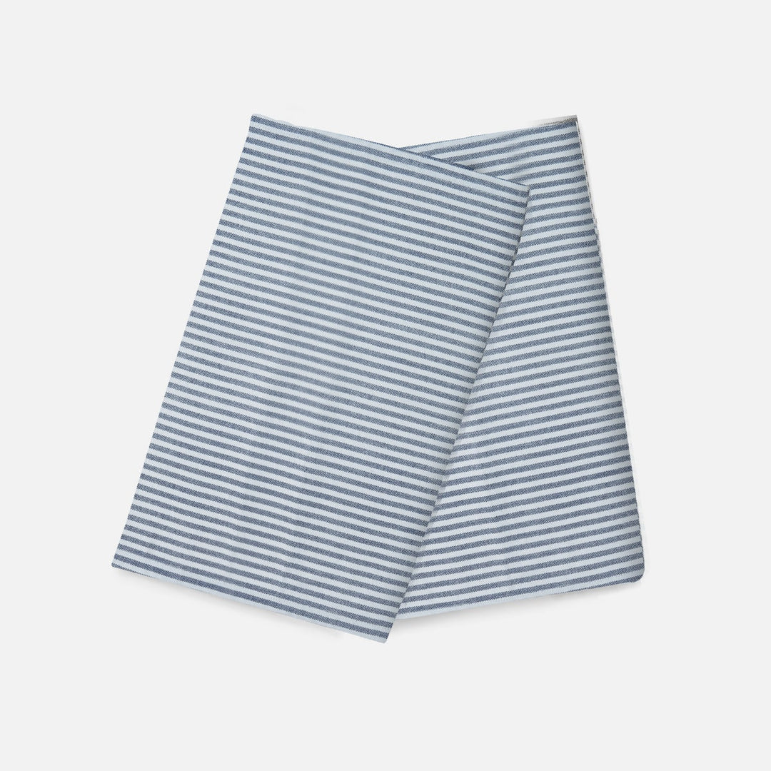 Brooks Classic Navy Stripe Kitchen Towel Cotton Canvas 20X28 Pack/2