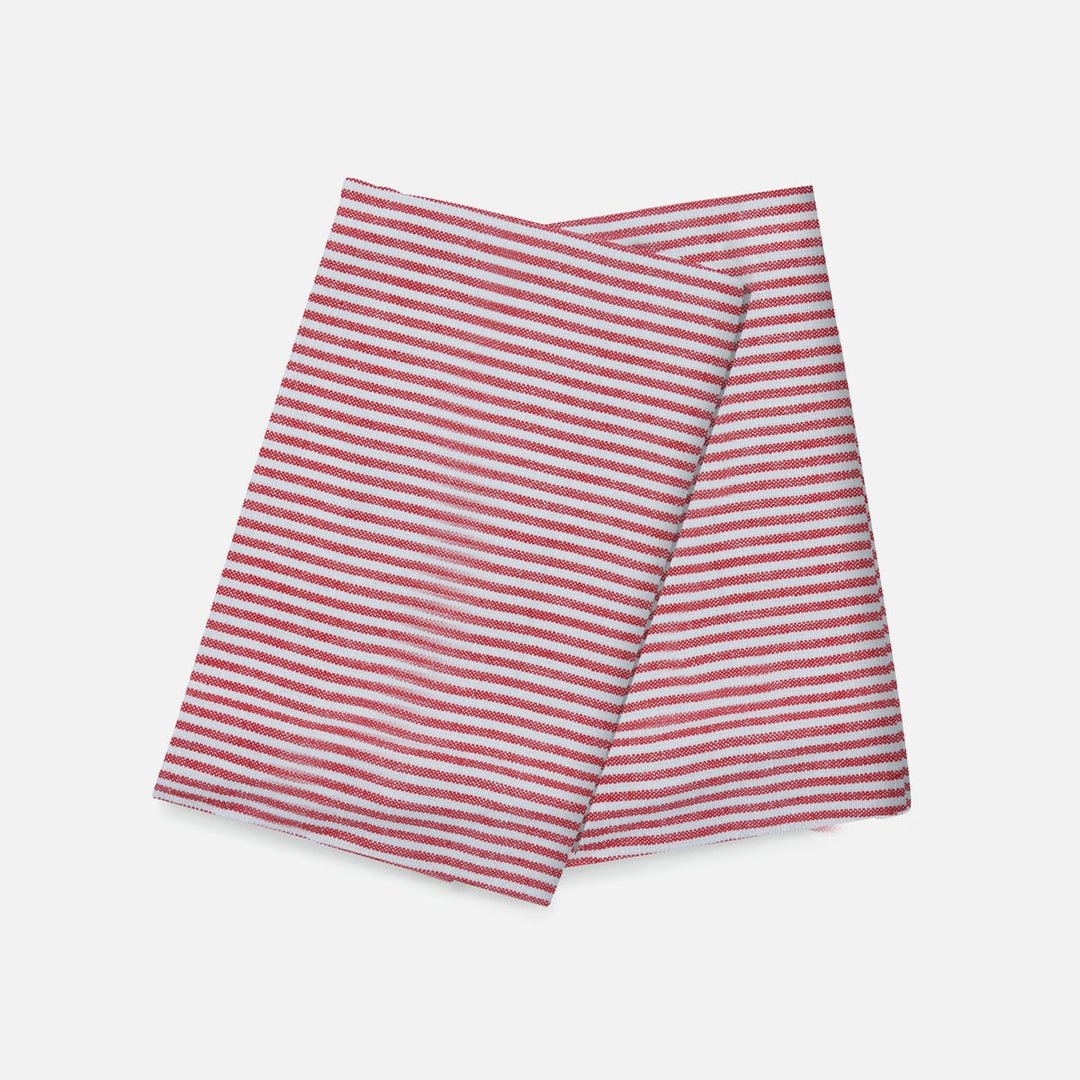 Brooks Vintage Red Stripe Kitchen Towel Cotton Canvas 20X28 Pack/2
