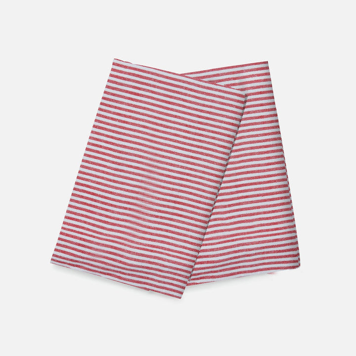Brooks Vintage Red Stripe Kitchen Towel Cotton Canvas 20X28 Pack/2