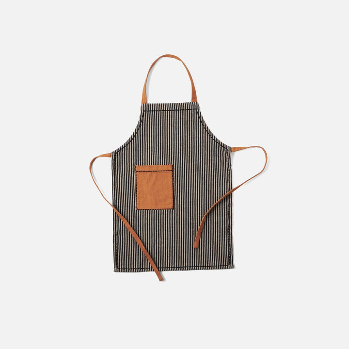 Dalton Black Striped Cotton Jute Apron Child Size