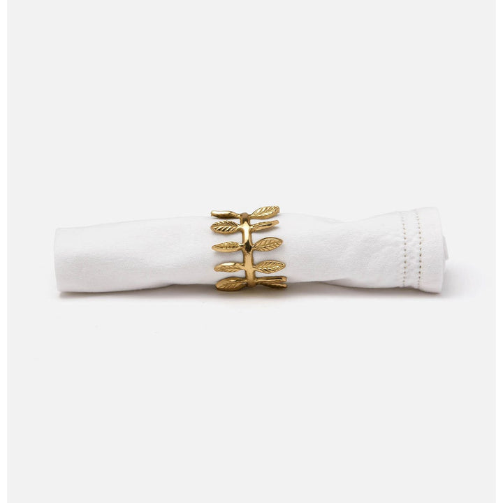 Emma Gold Napkin Ring Brass Boxed Set Of 4