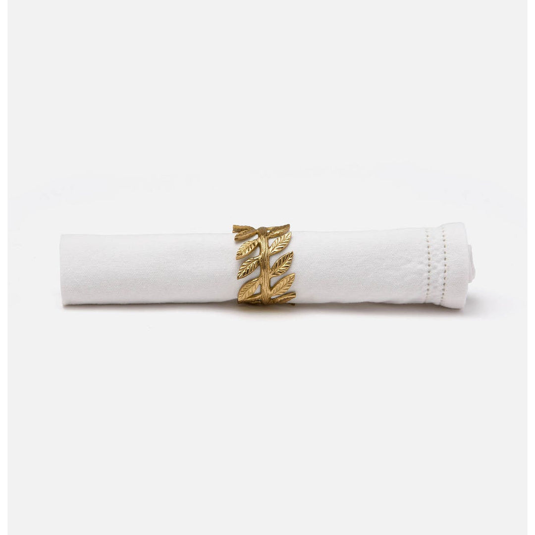 Emma Gold Napkin Ring Brass Boxed Set Of 4