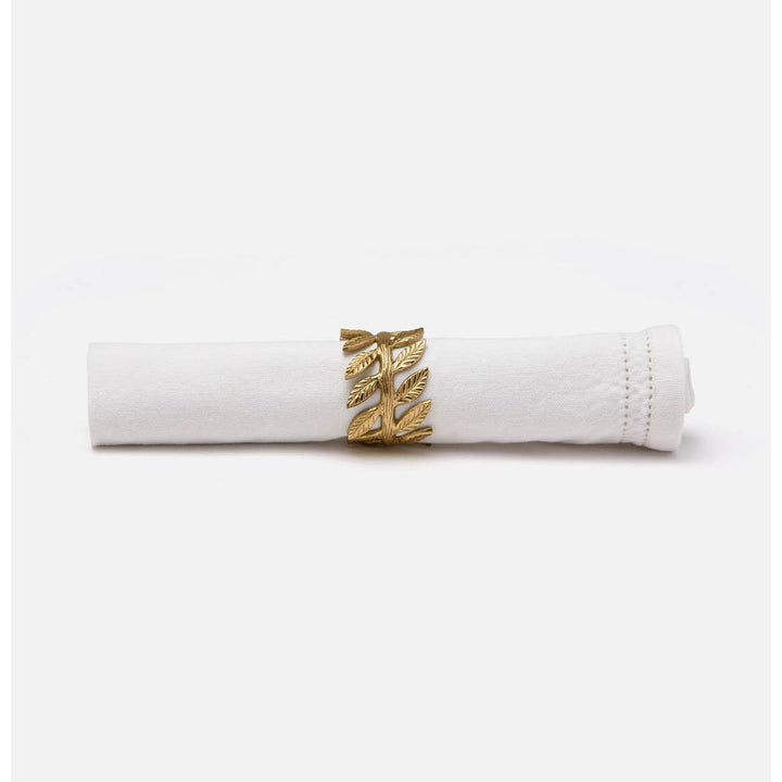 Emma Gold Napkin Ring Brass Boxed Set Of 4