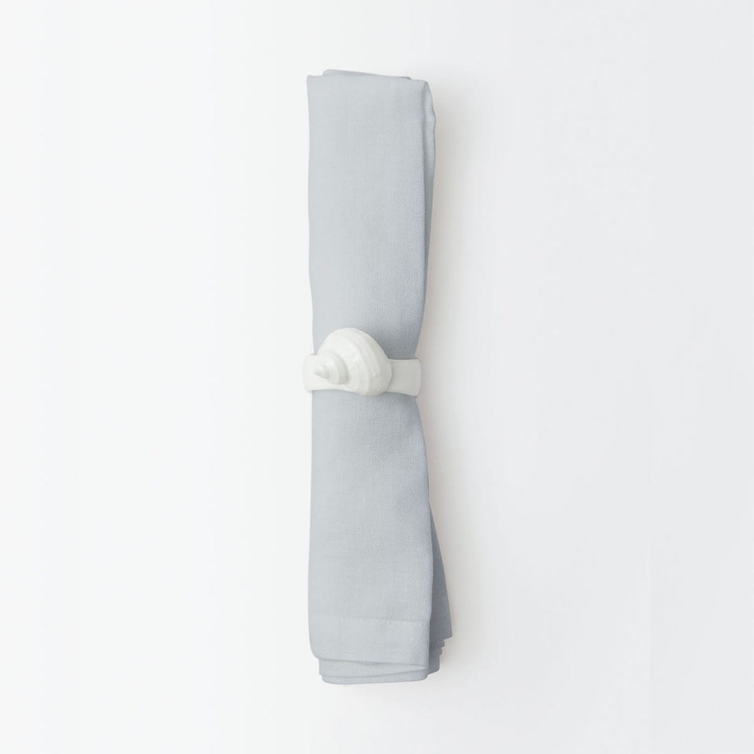 Johanna Stratus Gray Cocktail Napkin W/ Solid Hem 10X10 Pack/4