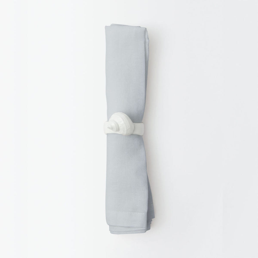 Johanna Stratus Gray Cocktail Napkin W/ Solid Hem 10X10 Pack/4