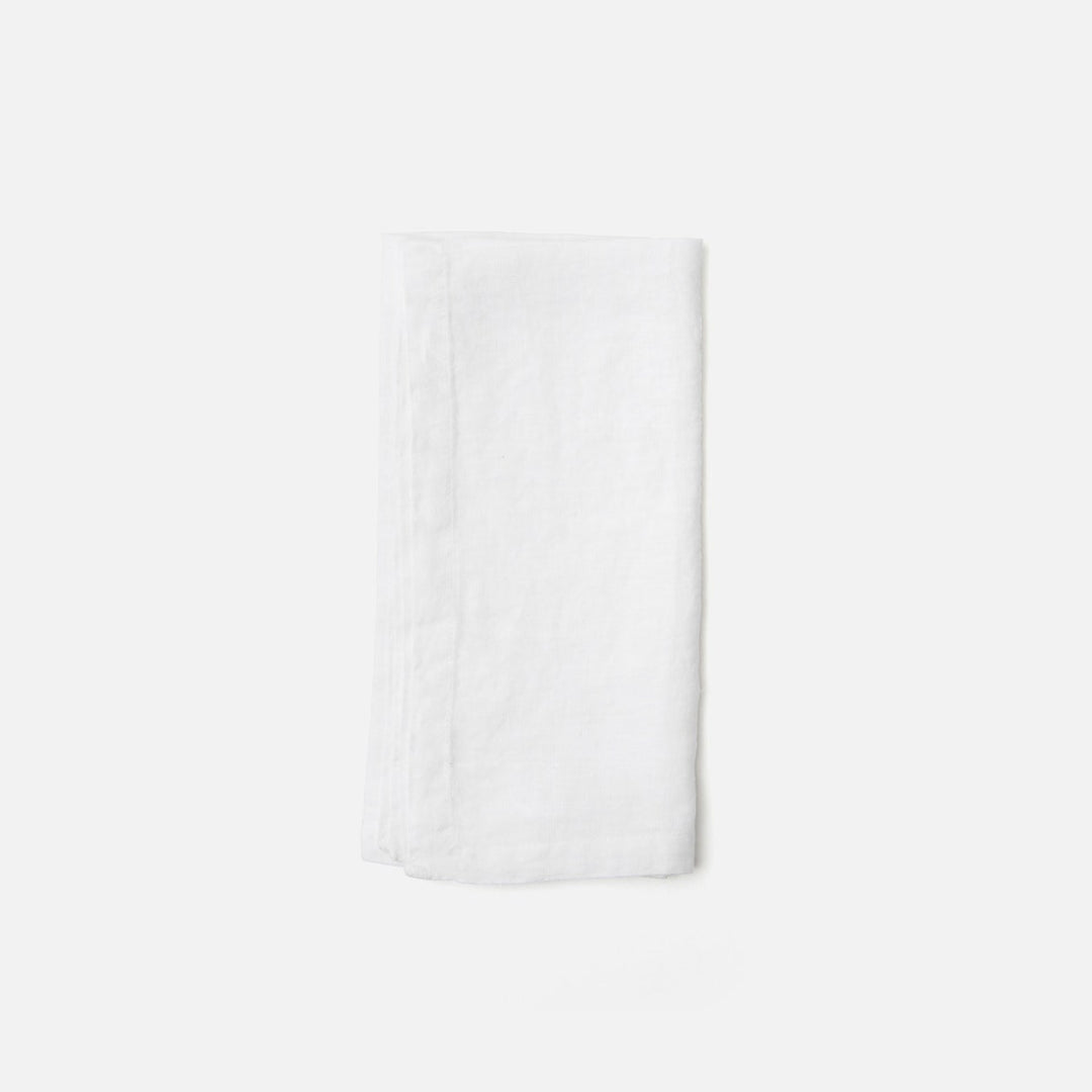 Johanna White Cocktail Napkin W/ Solid Hem 10X10 Pack/4