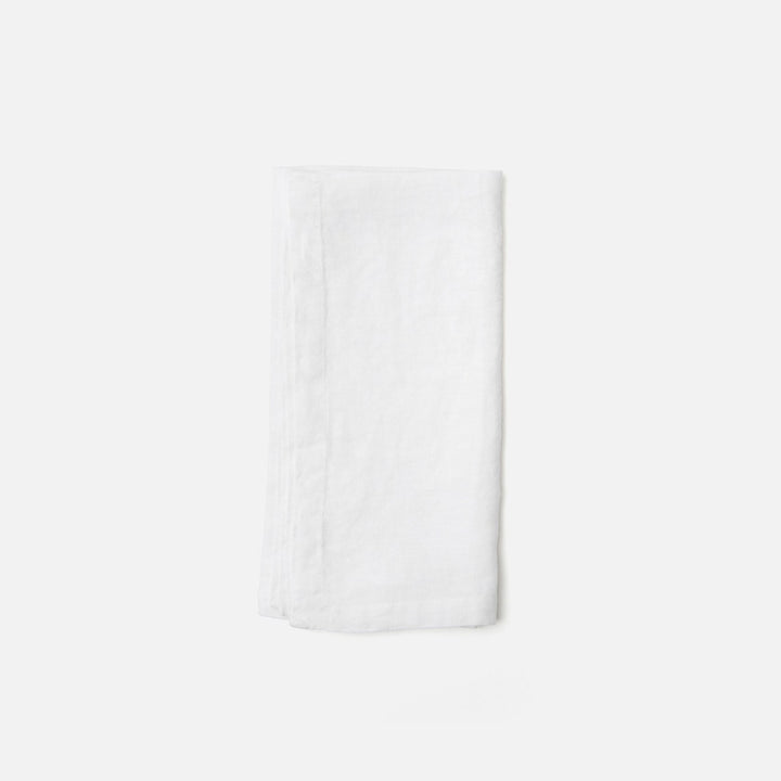 Johanna White Cocktail Napkin W/ Solid Hem 10X10 Pack/4