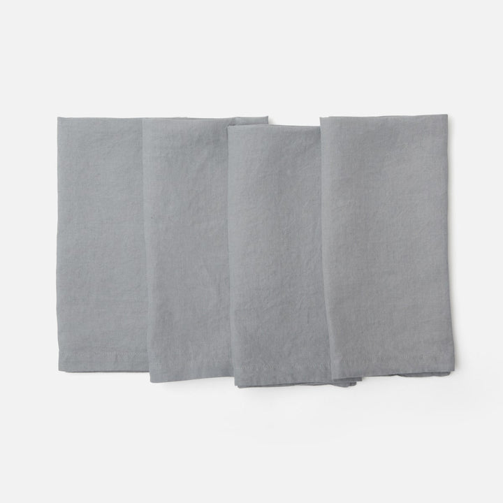 Johanna Stratus Gray Napkin W/ Solid Hem 22X22 Pack/4