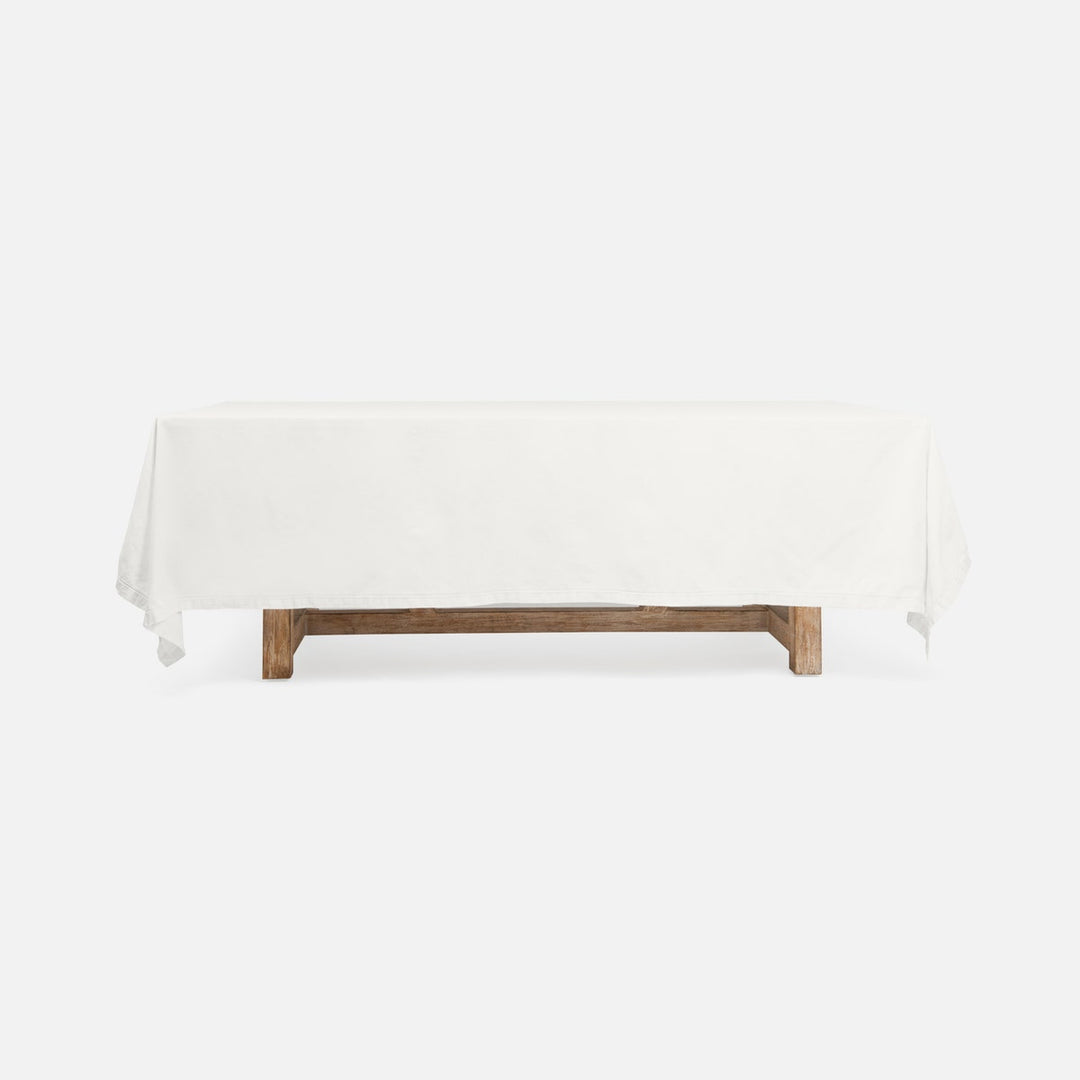 Betty Ivory Double Eyelet Tablecloth Cotton Canvas 78X108