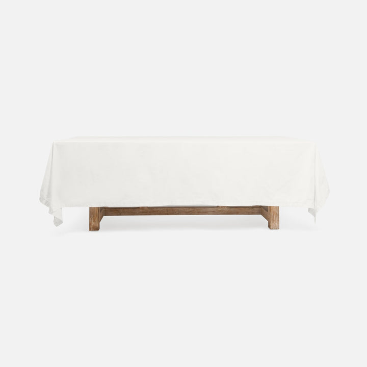 Betty Ivory Double Eyelet Tablecloth Cotton Canvas 78X120