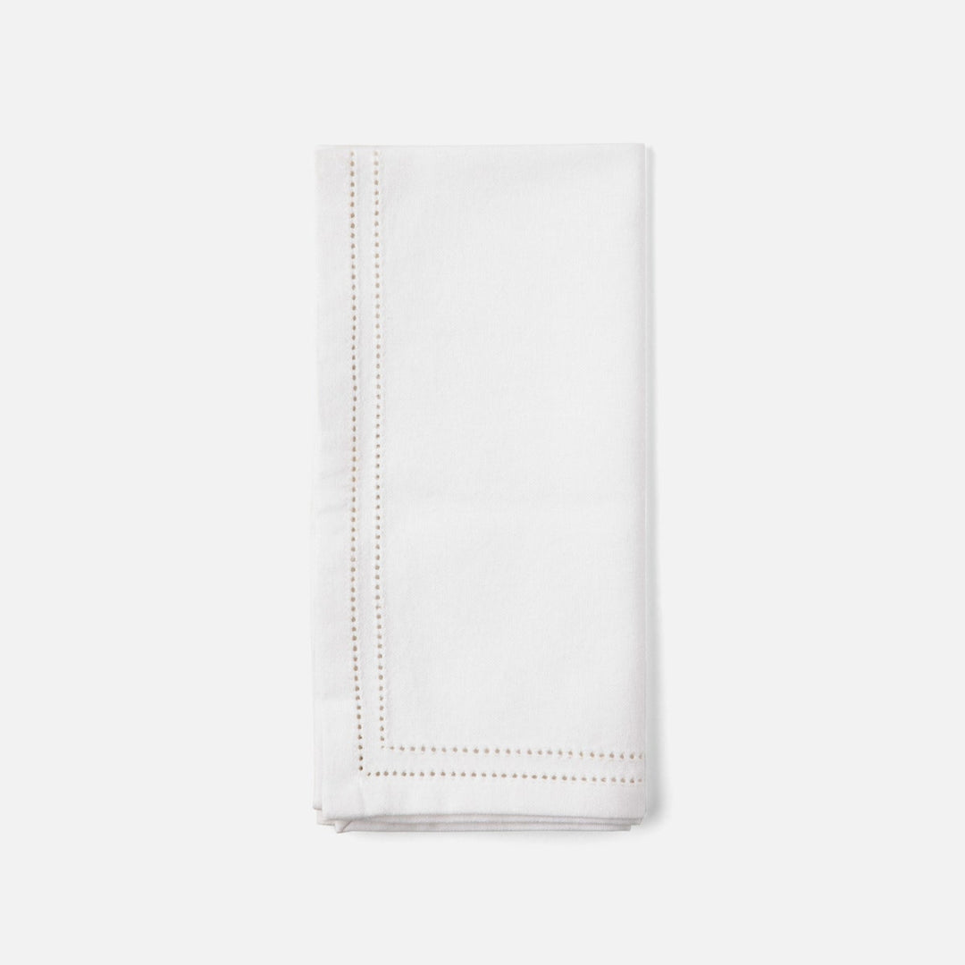 Betty White Double Eyelet Napkin Cotton Canvas 20X20 Pack/4