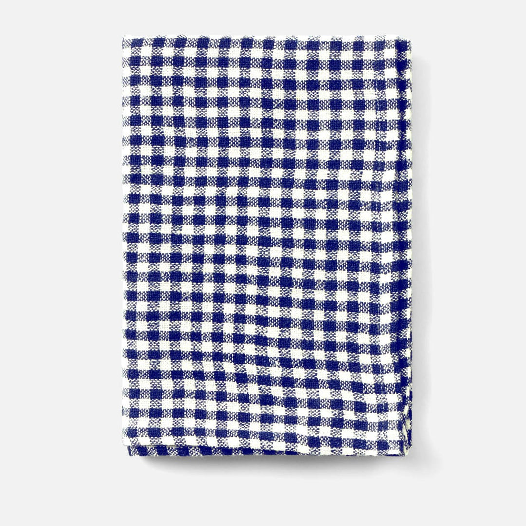 Blake Navy/White Gingham Kitchen Towel Linen 20X28 Pack/2