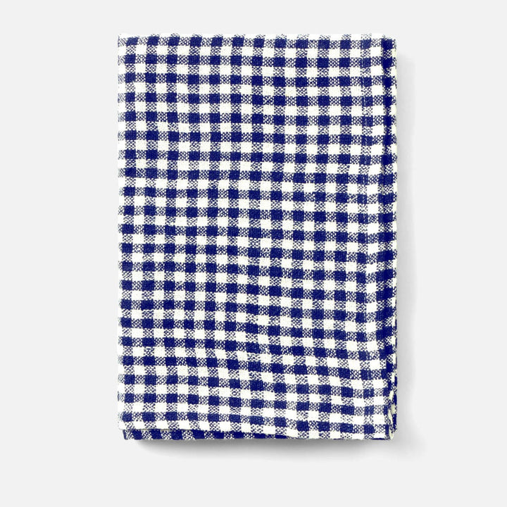 Blake Navy/White Gingham Kitchen Towel Linen 20X28 Pack/2