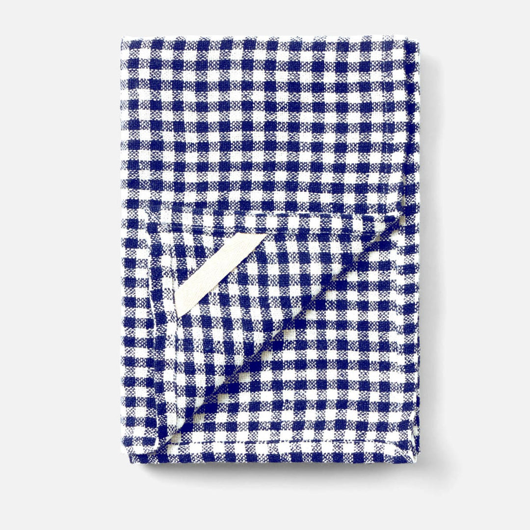 Blake Navy/White Gingham Kitchen Towel Linen 20X28 Pack/2