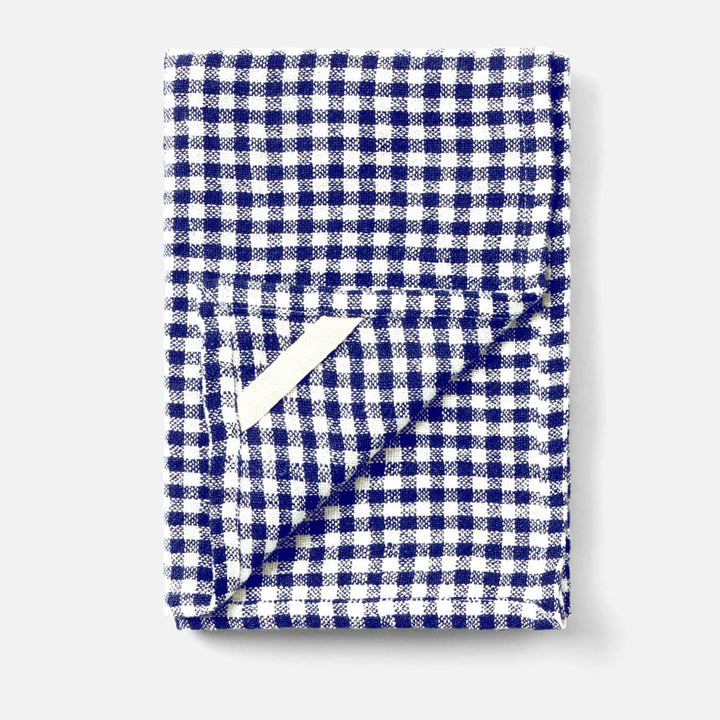 Blake Navy/White Gingham Kitchen Towel Linen 20X28 Pack/2