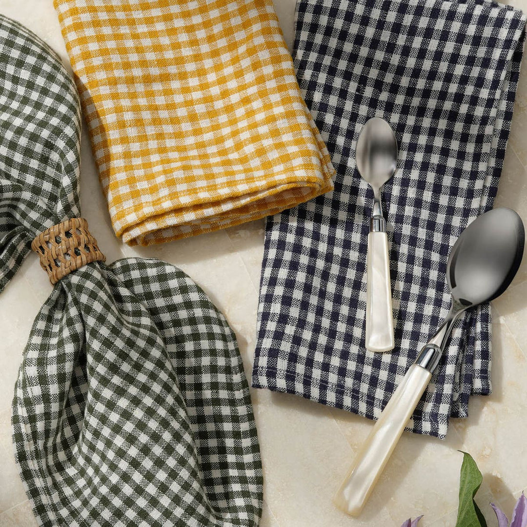 Blake Navy/White Gingham Napkin 20X20 Pack/4