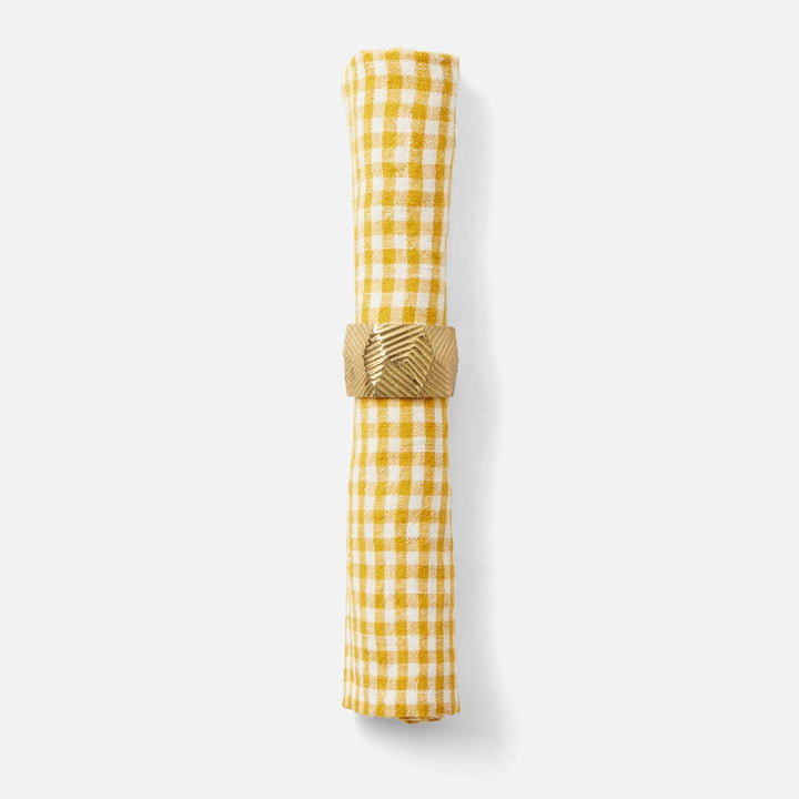Blake Yellow/White Gingham Napkin 20X20 Pack/4