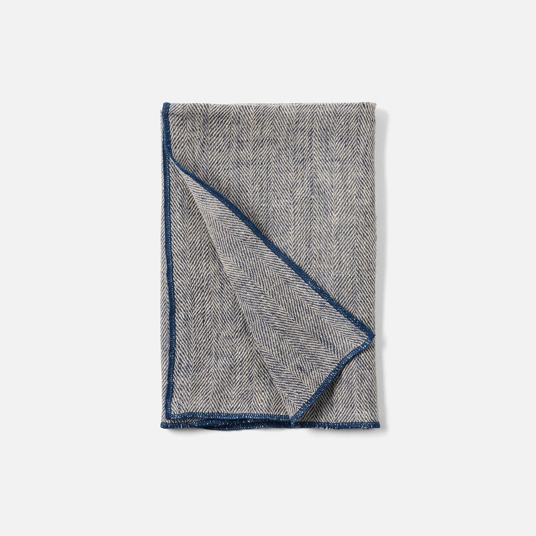 Derren Navy Kitchen Towel Linen 20"X28" Pack/2