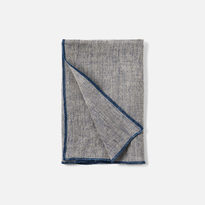Derren Navy Kitchen Towel Linen 20"X28" Pack/2