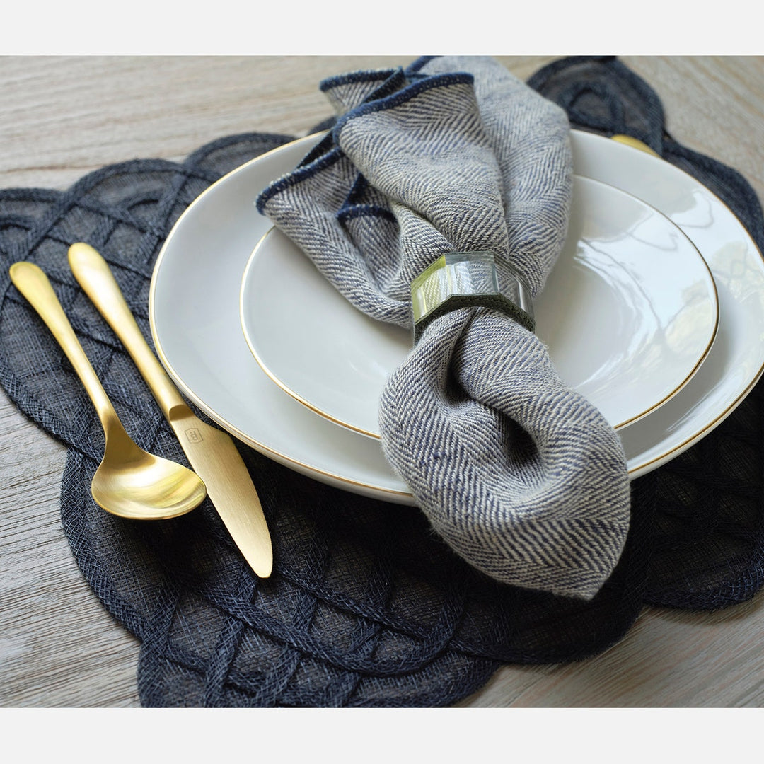 Derren Navy Napkin Linen 20"X20" Pack/4
