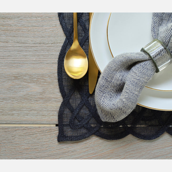 Derren Navy Napkin Linen 20"X20" Pack/4