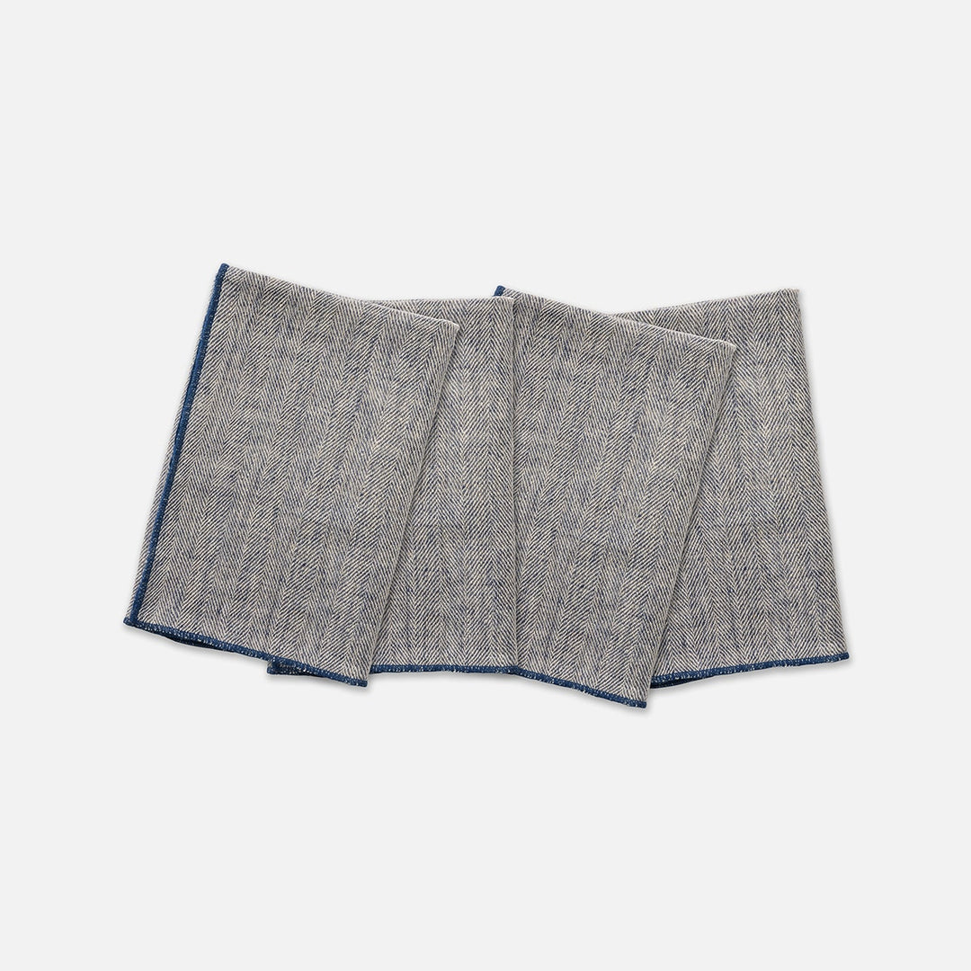 Derren Navy Napkin Linen 20"X20" Pack/4