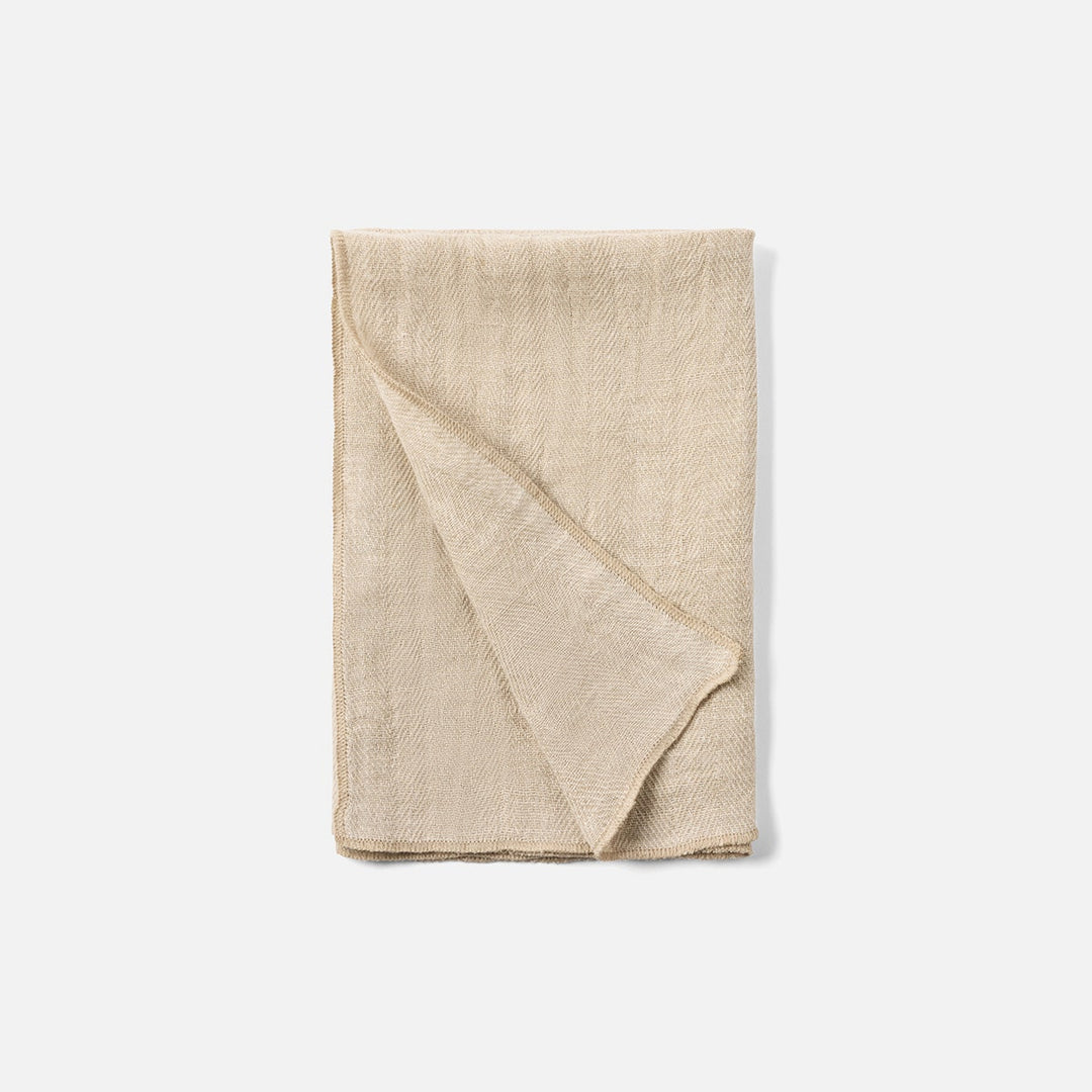 Derren Oatmeal Kitchen Towel Linen 20"X28" Pack/2
