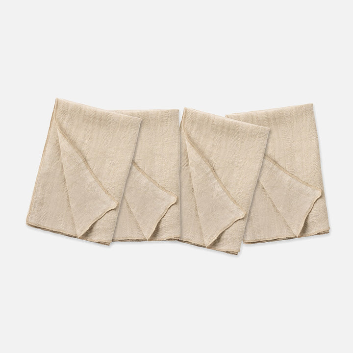 Derren Oatmeal Kitchen Towel Linen 20"X28" Pack/2