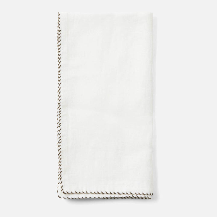 Evelyn White Napkin Linen 20X20 Pack/4