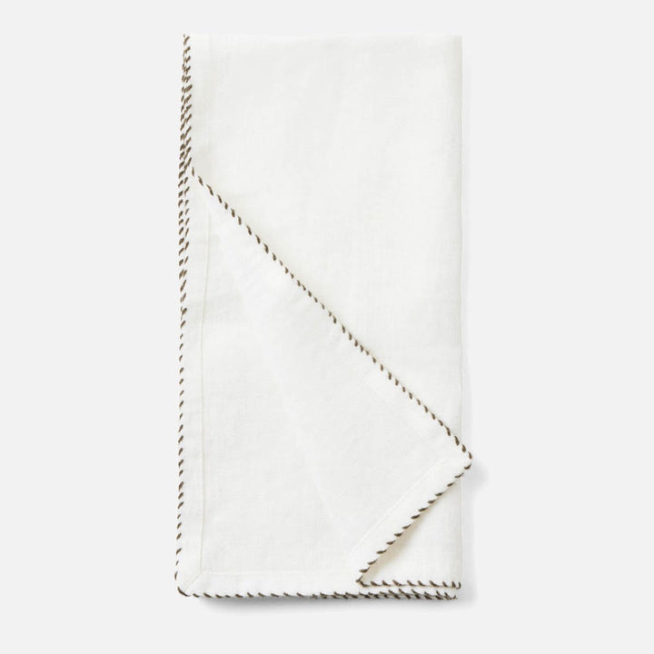 Evelyn White Napkin Linen 20X20 Pack/4