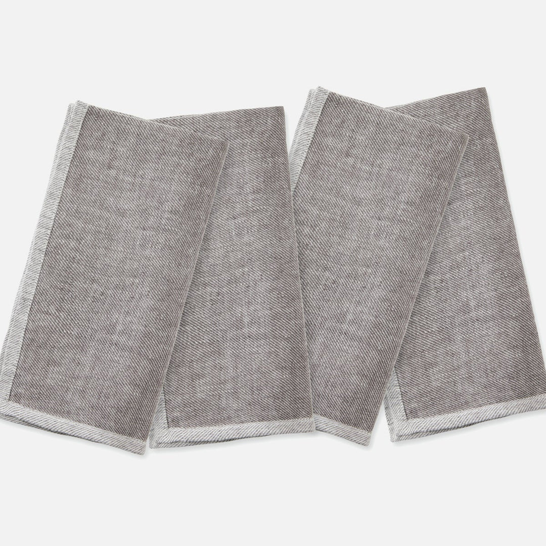 Gianna Gray/White Napkin Linen 20"X20" Pack/4
