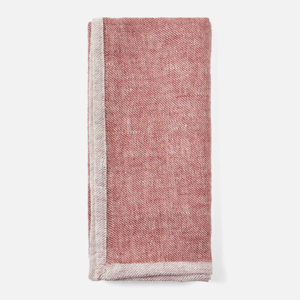 Gianna Maroon/White Kitchen Towel Linen 20"X28" Pack/2