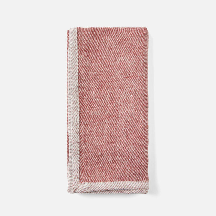 Gianna Maroon/White Napkin Linen 20"X20" Pack/4