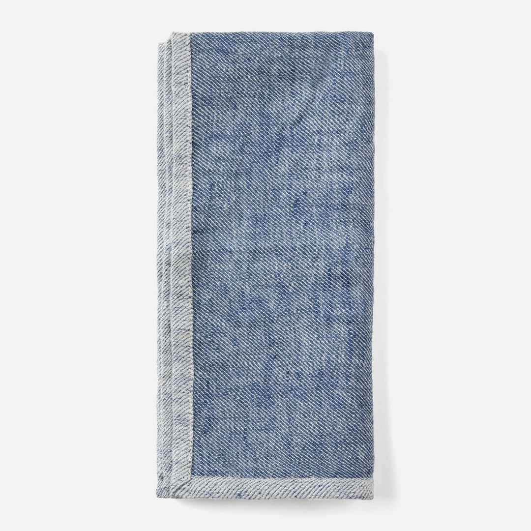 Gianna Navy/White Kitchen Towel Linen 20"X28" Pack/2
