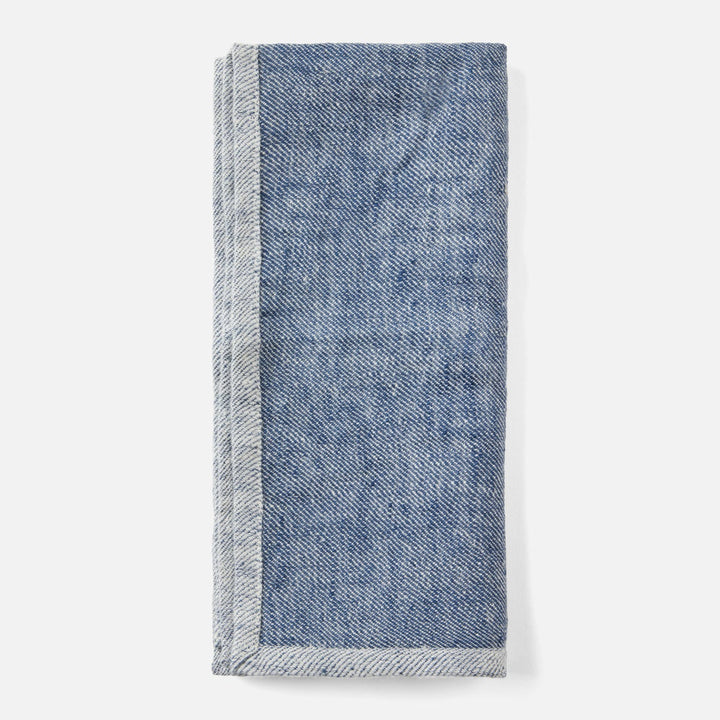 Gianna Navy/White Kitchen Towel Linen 20"X28" Pack/2