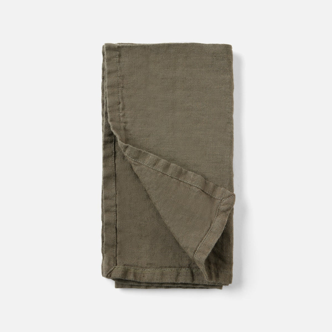 Montague Dark Olive Napkin Linen 20"X20" Pack/4