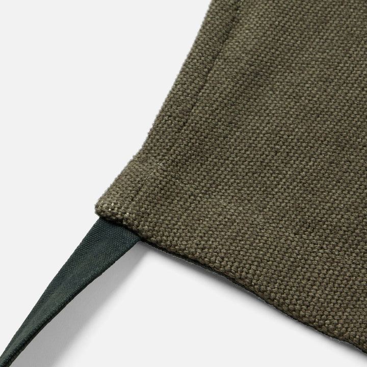 Myra Forest Green Cotton Jute Apron Adult Size
