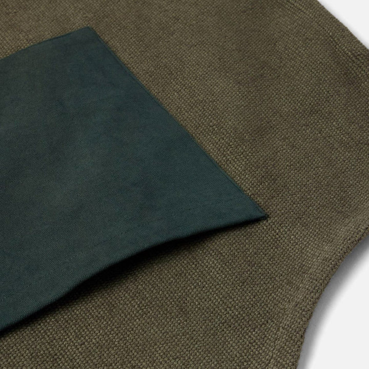 Myra Forest Green Cotton Jute Apron Adult Size