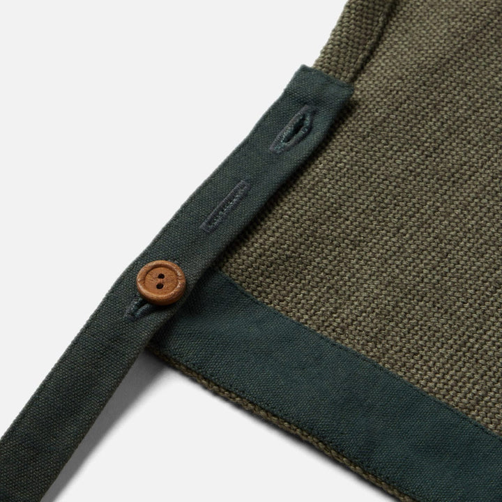 Myra Forest Green Cotton Jute Apron Adult Size
