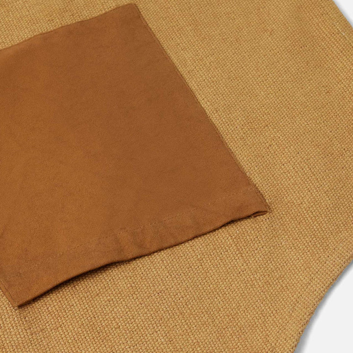 Myra Mustard Yellow Cotton Jute Apron Adult Size