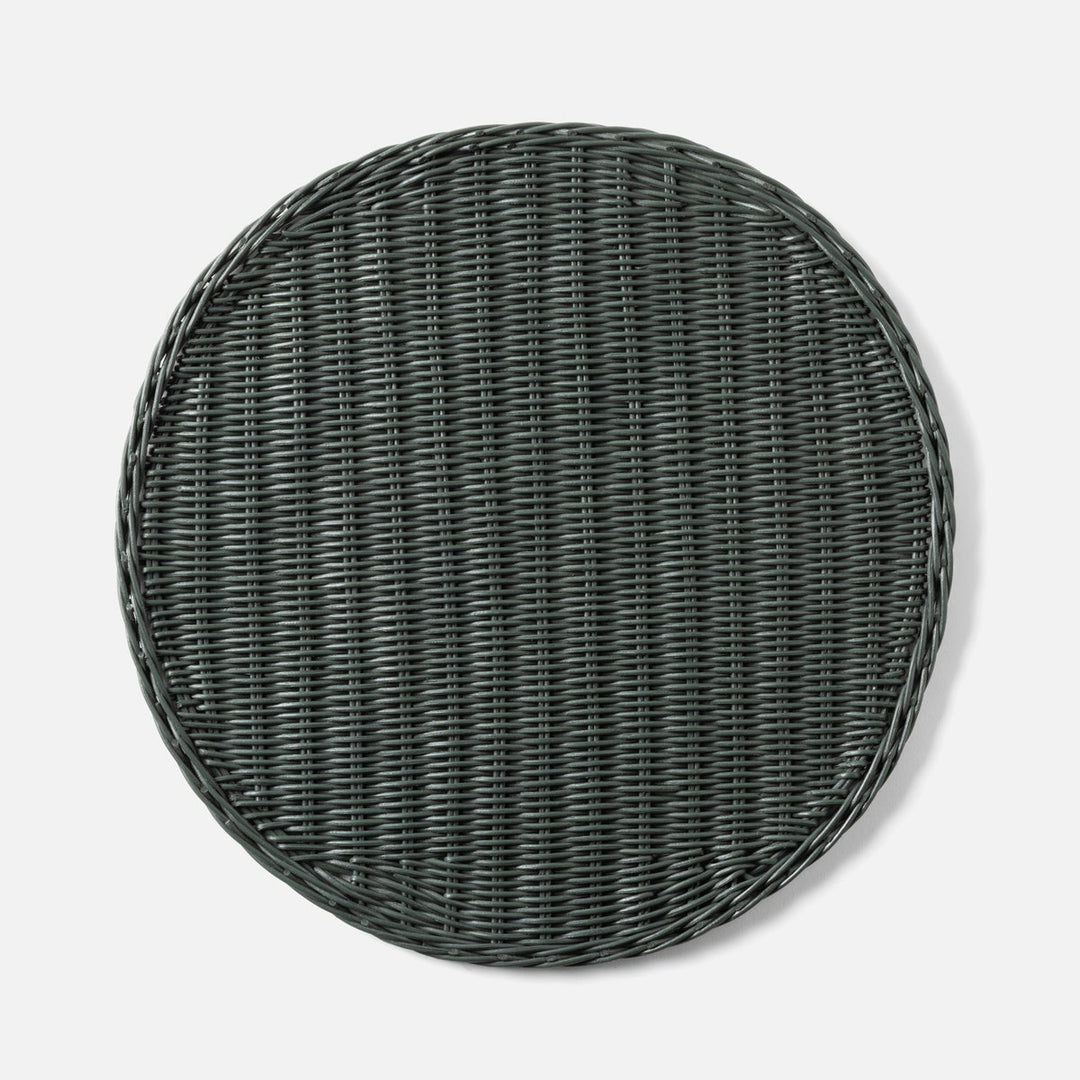 Annmarie Hunter Green Round Placemat Rattan Pack/4