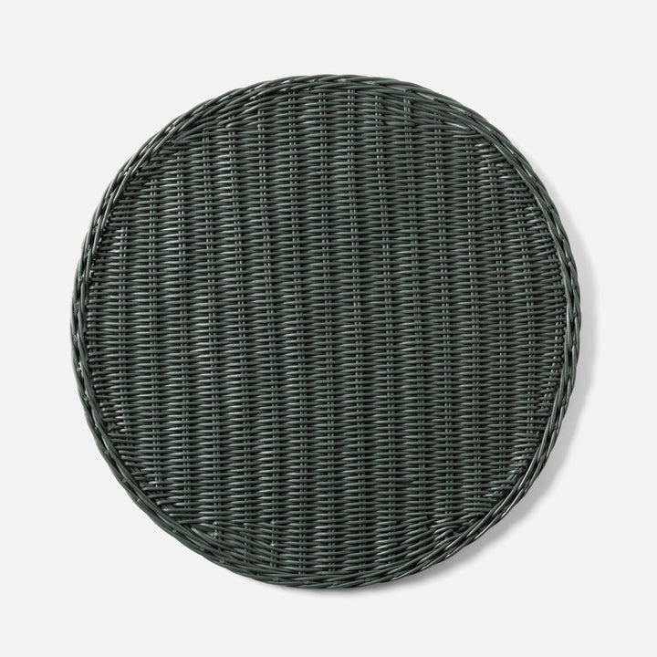 Annmarie Hunter Green Round Placemat Rattan Pack/4